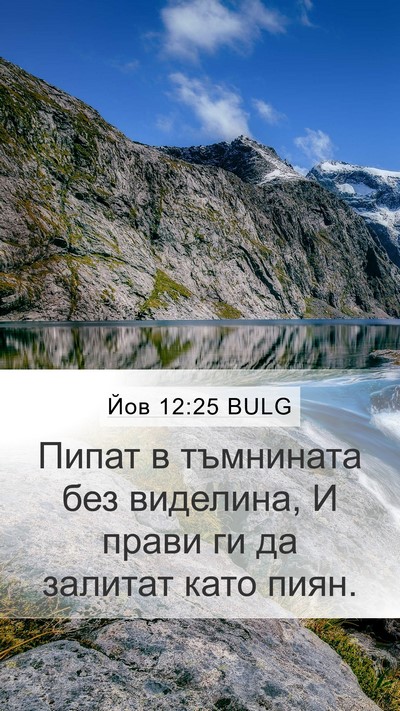 Йов 12:25 BULG Bible Verse Image