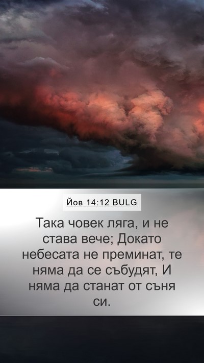 Йов 14:12 BULG Bible Verse Image