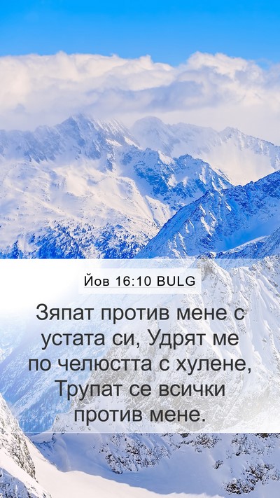 Йов 16:10 BULG Bible Verse Image