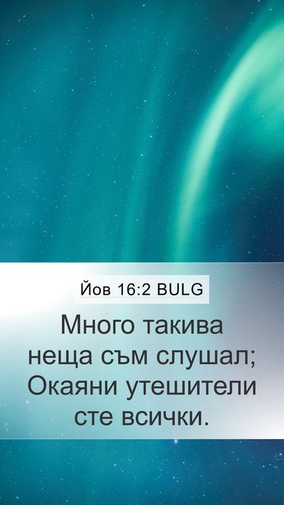 Йов 16:2 BULG Bible Verse Image