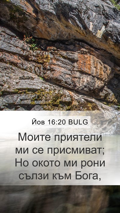 Йов 16:20 BULG Bible Verse Image