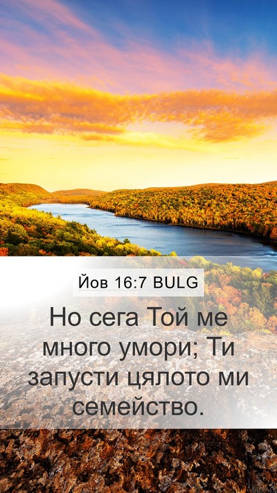 Йов 16:7 BULG Bible Verse Image