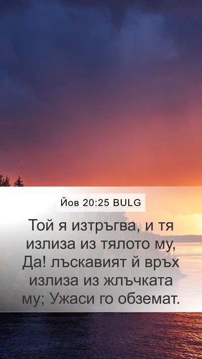 Йов 20:25 BULG Bible Verse Image