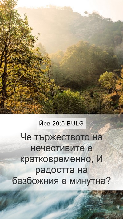 Йов 20:5 BULG Bible Verse Image