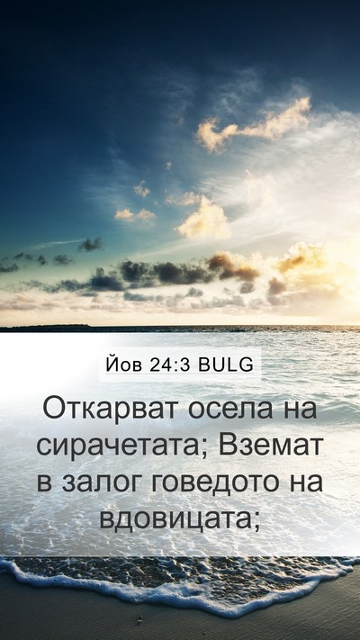 Йов 24:3 BULG Bible Verse Image