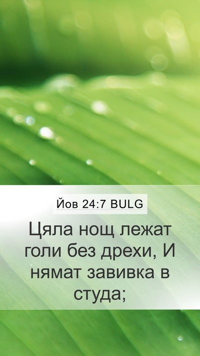 Йов 24:7 BULG Bible Verse Image