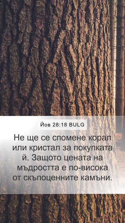 Йов 28:18 BULG Bible Verse Image