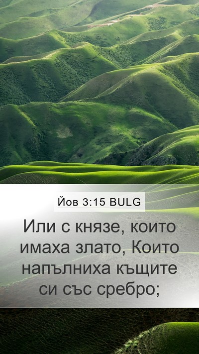 Йов 3:15 BULG Mobile Phone Wallpaper - Или с князе, които имаха - Mobile Bible Verse Wallpaper