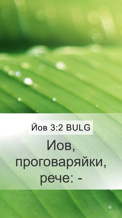 Йов 3:2 BULG Mobile Phone Wallpaper - Иов, проговаряйки, рече: - Mobile Bible Verse Wallpaper