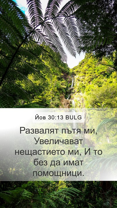 Йов 30:13 BULG Mobile Phone Wallpaper - Развалят пътя ми, - Mobile Bible Verse Wallpaper