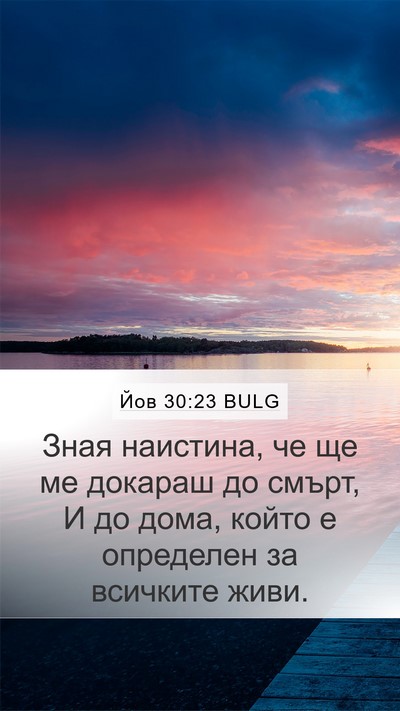 Йов 30:23 BULG Bible Verse Image