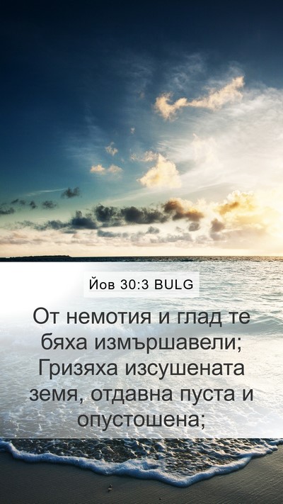 Йов 30:3 BULG Bible Verse Image