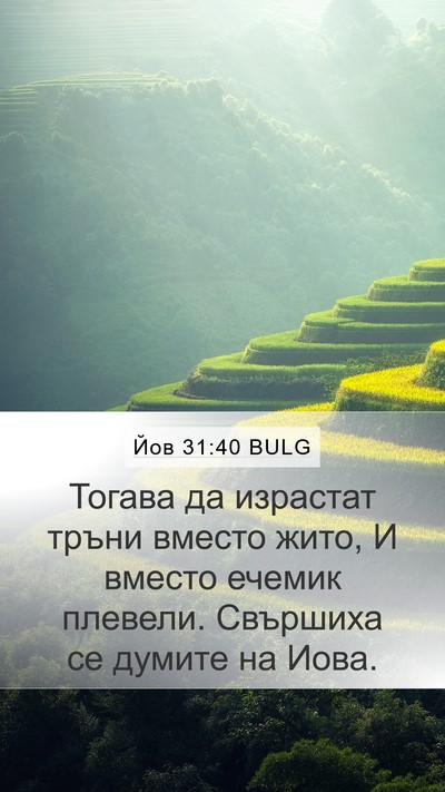 Йов 31:40 BULG Bible Verse Image