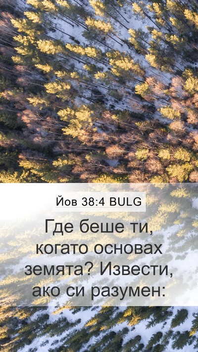 Йов 38:4 BULG Bible Verse Image