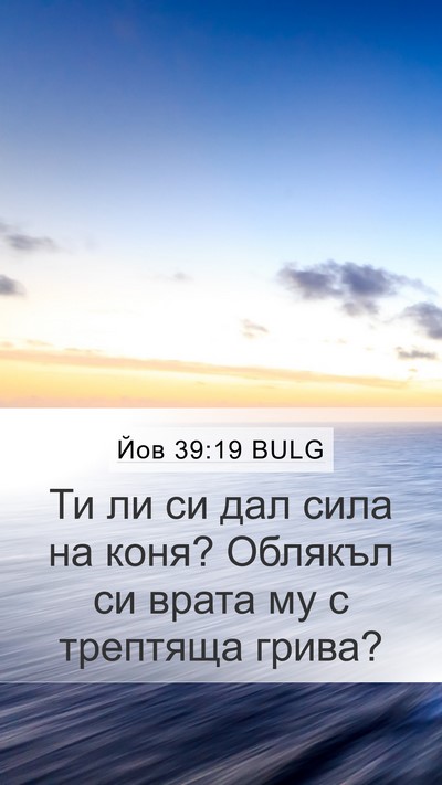Йов 39:19 BULG Bible Verse Image