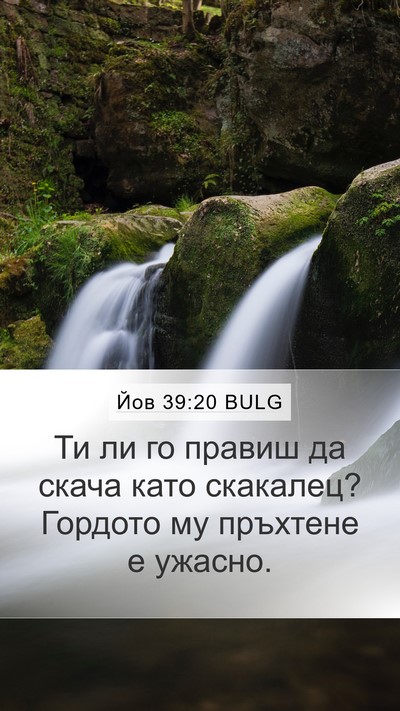 Йов 39:20 BULG Mobile Phone Wallpaper - Ти ли го правиш да скача - Mobile Bible Verse Wallpaper