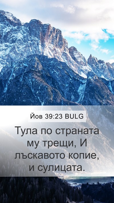Йов 39:23 BULG Bible Verse Image
