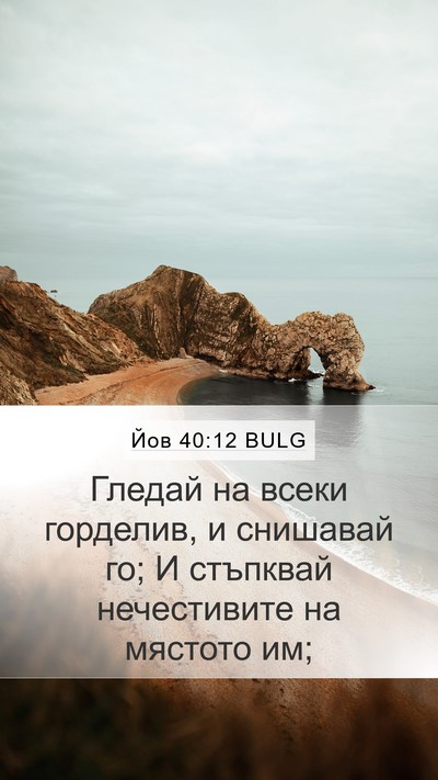 Йов 40:12 BULG Bible Verse Image