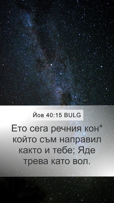Йов 40:15 BULG Bible Verse Image