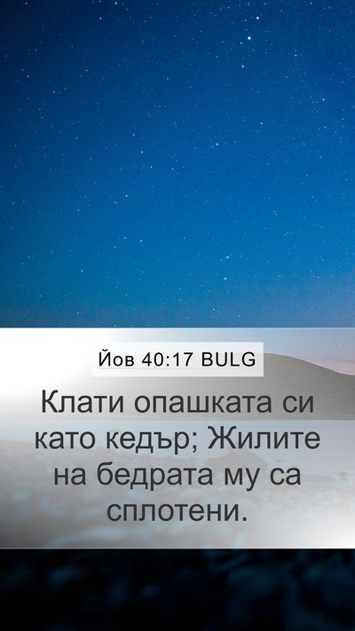 Йов 40:17 BULG Bible Verse Image
