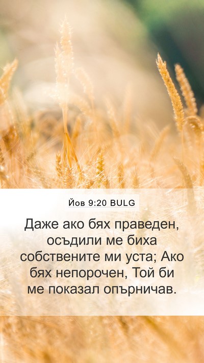 Йов 9:20 BULG Bible Verse Image
