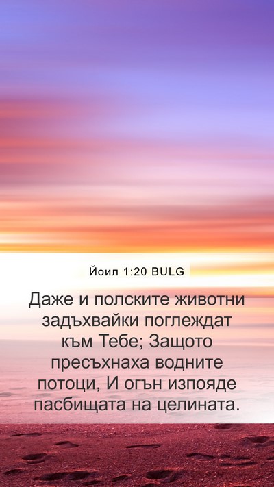 Йоил 1:20 BULG Bible Verse Image