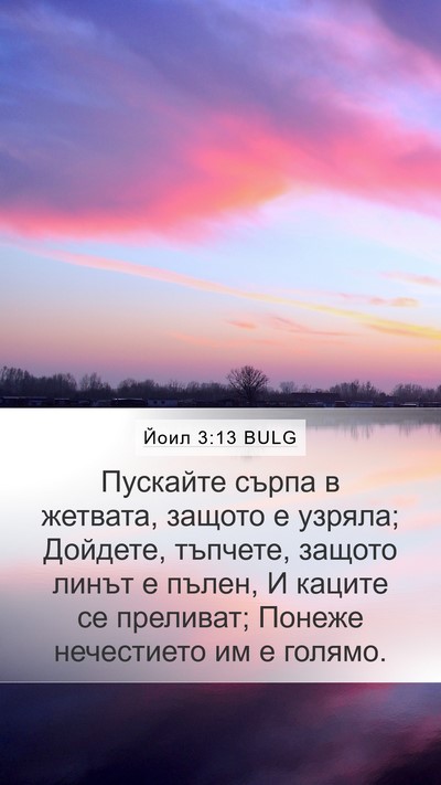 Йоил 3:13 BULG Bible Verse Image