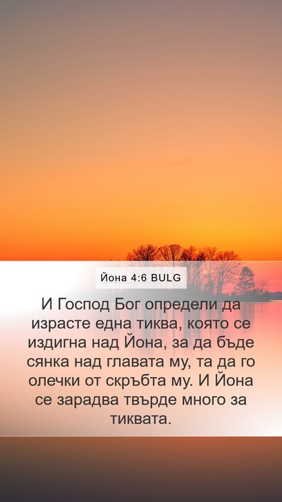 Йона 4:6 BULG Bible Verse Image