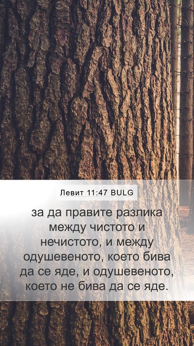 Левит 11:47 BULG Bible Verse Image