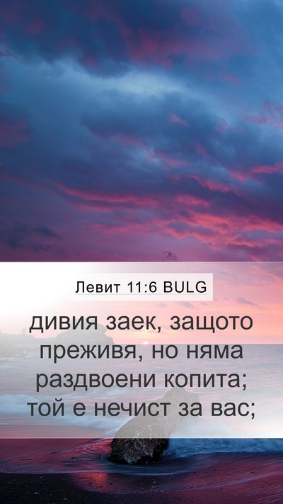 Левит 11:6 BULG Mobile Phone Wallpaper - дивия заек, защото преживя, - Mobile Bible Verse Wallpaper