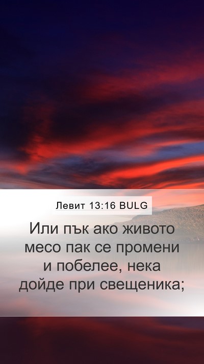 Левит 13:16 BULG Mobile Phone Wallpaper - Или пък ако живото месо пак - Mobile Bible Verse Wallpaper