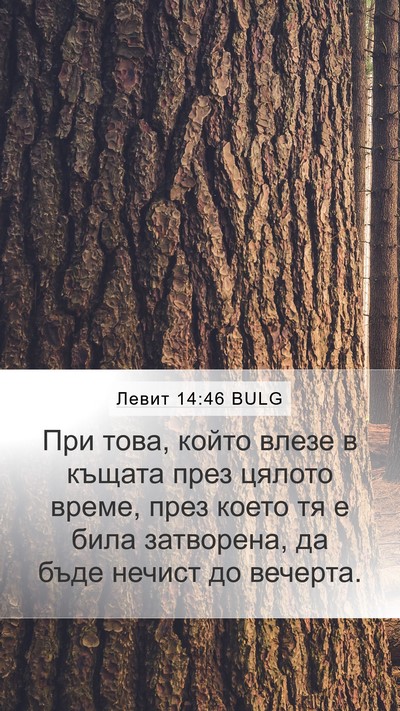 Левит 14:46 BULG Mobile Phone Wallpaper - При това, който влезе в - Mobile Bible Verse Wallpaper