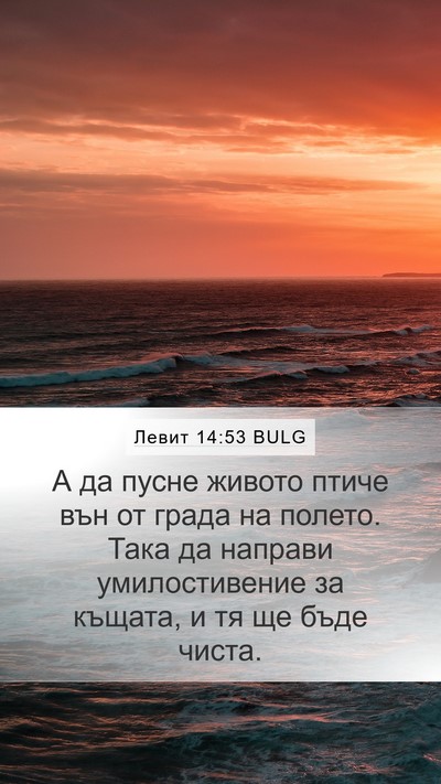 Левит 14:53 BULG Mobile Phone Wallpaper - А да пусне живото птиче вън - Mobile Bible Verse Wallpaper