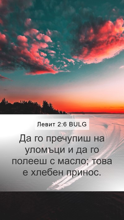 Левит 2:6 BULG Mobile Phone Wallpaper - Да го пречупиш на уломъци и - Mobile Bible Verse Wallpaper