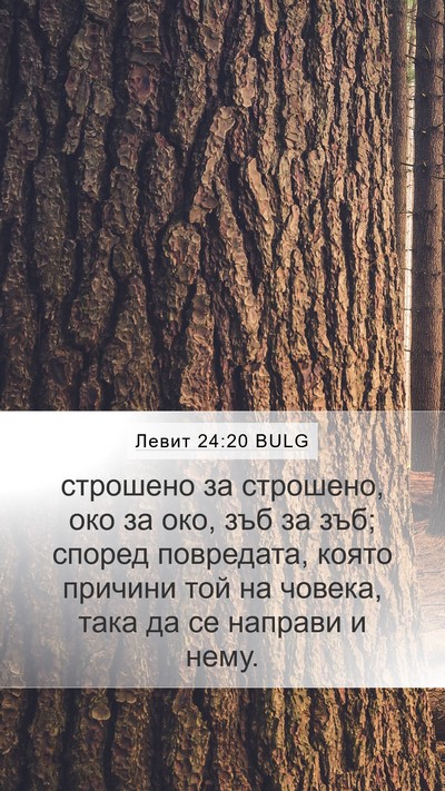 Левит 24:20 BULG Mobile Phone Wallpaper - строшено за строшено, око - Mobile Bible Verse Wallpaper