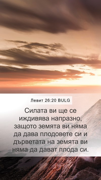 Левит 26:20 BULG Bible Verse Image