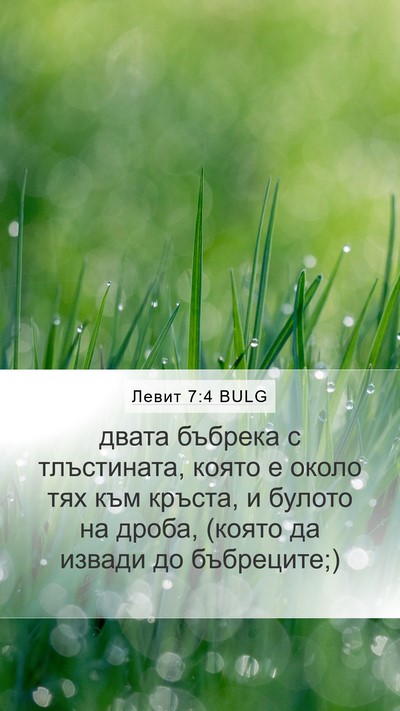 Левит 7:4 BULG Mobile Phone Wallpaper - двата бъбрека с - Mobile Bible Verse Wallpaper