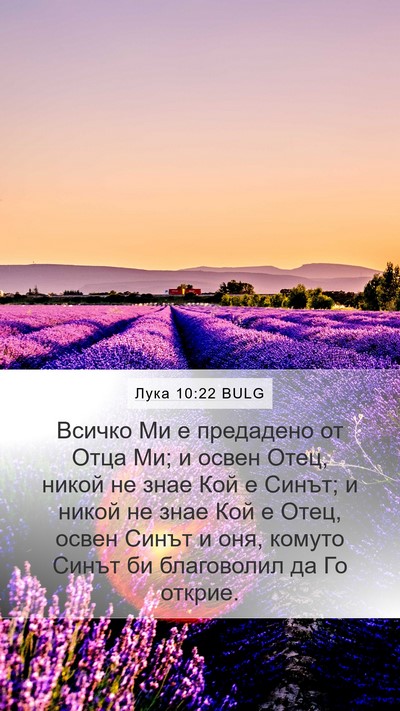 Лука 10:22 BULG Mobile Phone Wallpaper - Всичко Ми е предадено от - Mobile Bible Verse Wallpaper