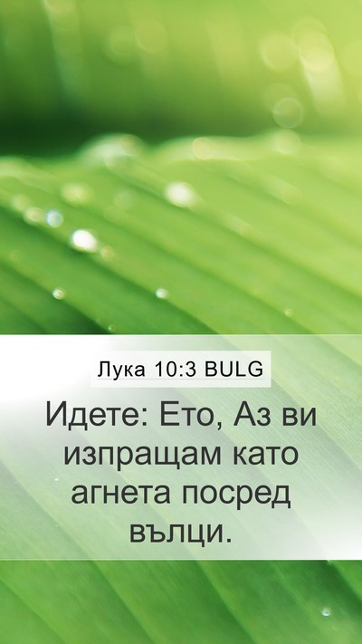 Лука 10:3 BULG Mobile Phone Wallpaper - Идете: Ето, Аз ви изпращам - Mobile Bible Verse Wallpaper
