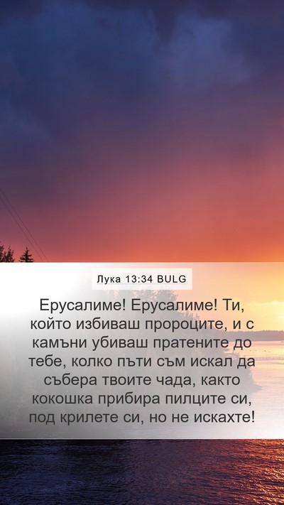 Лука 13:34 BULG Bible Verse Image
