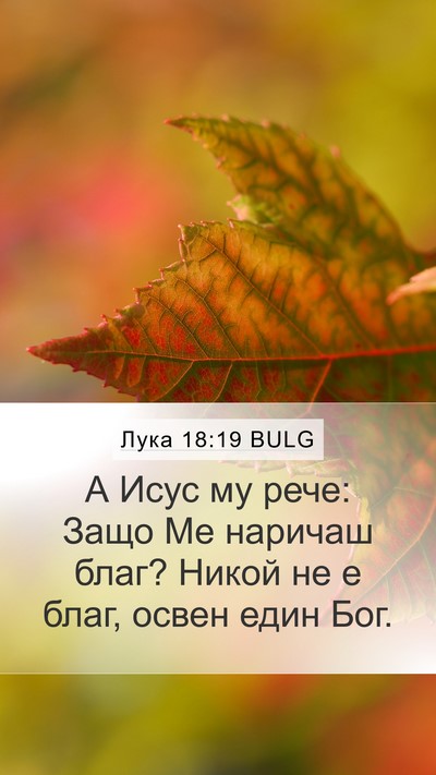 Лука 18:19 BULG Mobile Phone Wallpaper - А Исус му рече: Защо Ме - Mobile Bible Verse Wallpaper