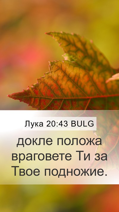 Лука 20:43 BULG Mobile Phone Wallpaper - докле положа враговете Ти - Mobile Bible Verse Wallpaper