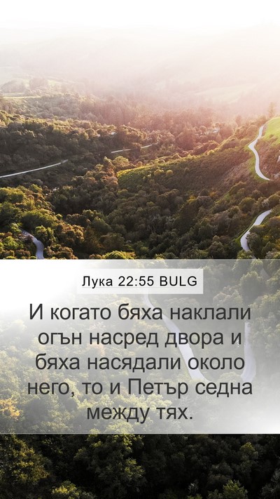 Лука 22:55 BULG Mobile Phone Wallpaper - И когато бяха наклали огън - Mobile Bible Verse Wallpaper