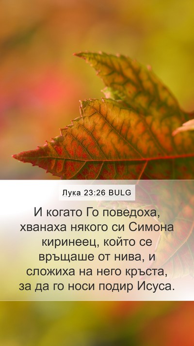 Лука 23:26 BULG Bible Verse Image