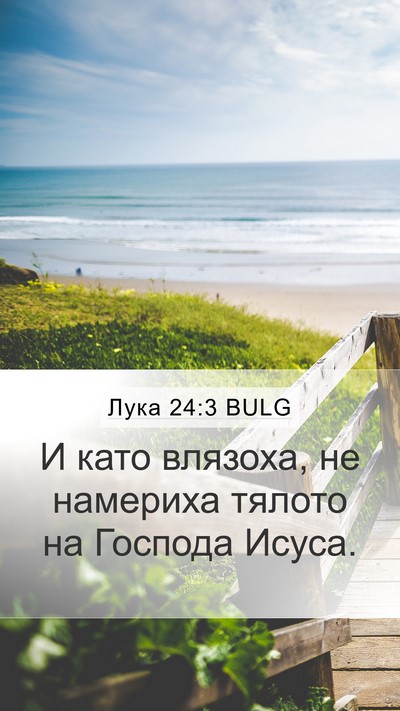 Лука 24:3 BULG Mobile Phone Wallpaper - И като влязоха, не намериха - Mobile Bible Verse Wallpaper