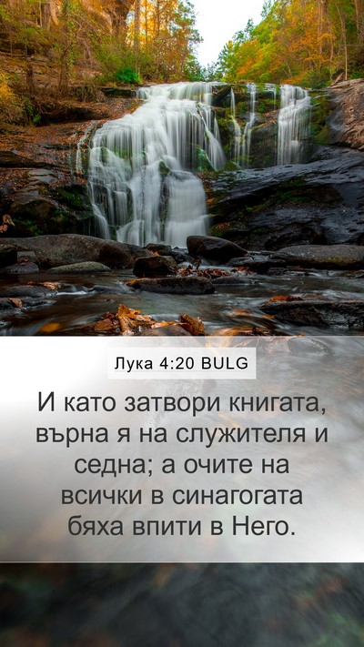 Лука 4:20 BULG Mobile Phone Wallpaper - И като затвори книгата, - Mobile Bible Verse Wallpaper