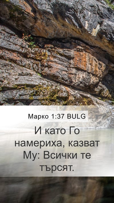 Марко 1:37 BULG Mobile Phone Wallpaper - И като Го намериха, казват - Mobile Bible Verse Wallpaper