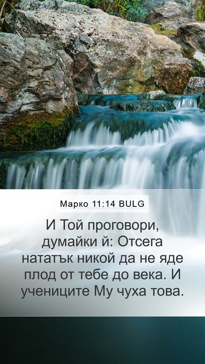 Марко 11:14 BULG Bible Verse Image