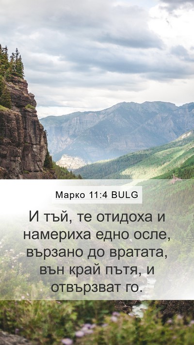 Марко 11:4 BULG Bible Verse Image