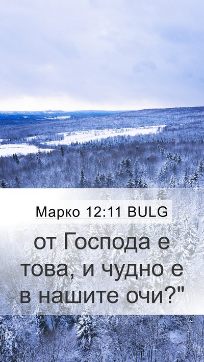 Марко 12:11 BULG Bible Verse Image